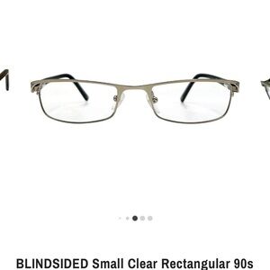Silver Rectangular Glasses